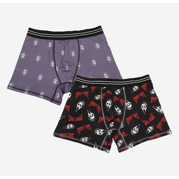 Men's Ghostface 2 Pack Boxer Briefs - Medium