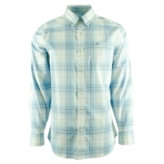 Men's Gibbes Island Plaid Long Sleeve Shirt-EB-S
