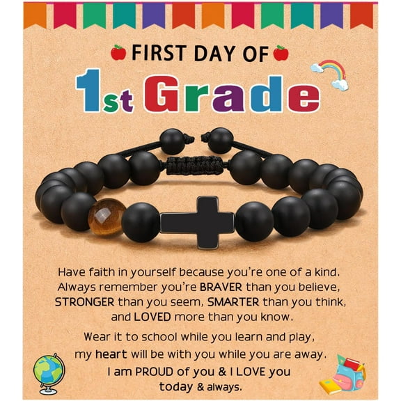 Men's Gift Cross Bracelet for Sons, Grandsons, Dads, Husbands, Godfathers, Men - Birthday Graduation Retirement Christmas Christian Gifts for Teenage Men