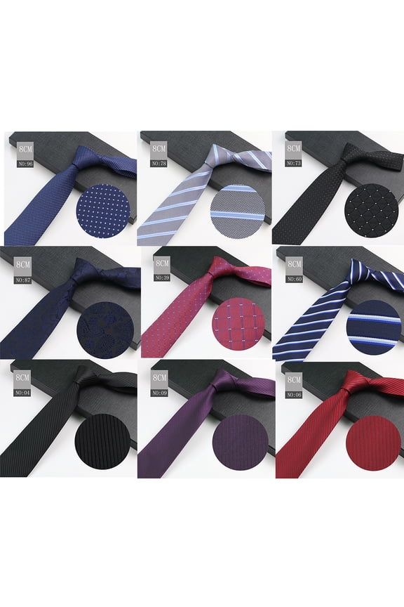 Men's Gingham Check Stripe Ties Pattern Business Formal Designer Neckties