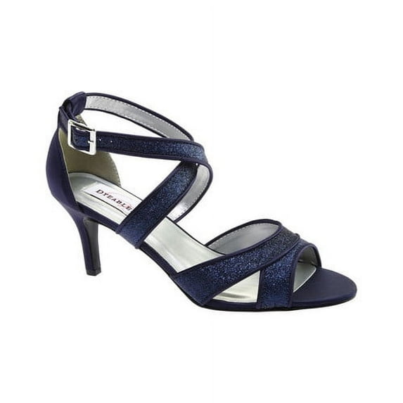 touch ups women's amber navy glitter sandal 7.5 w