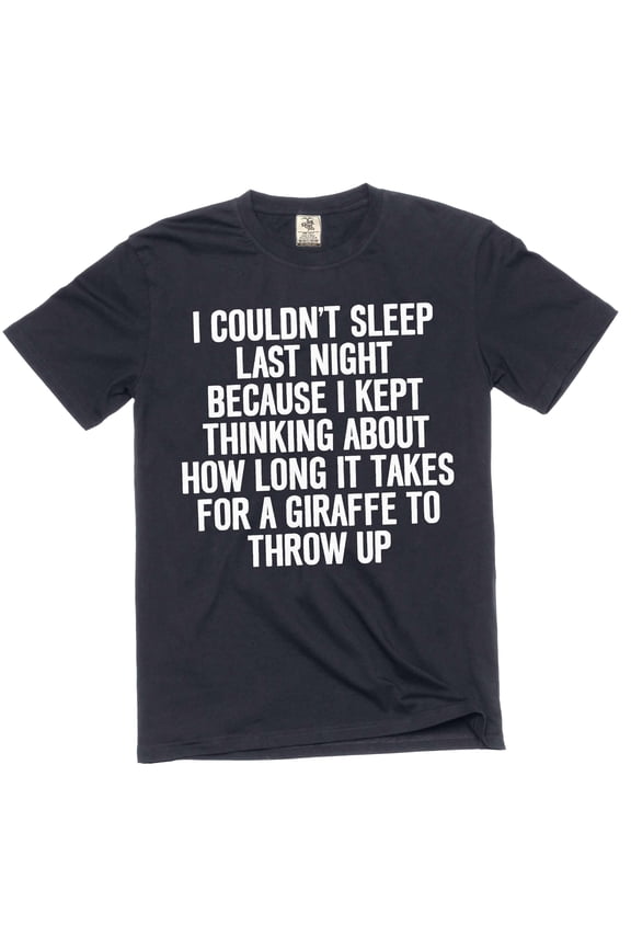 Men's Giraffe Throw Up Graphic T-Shirt – Funny Sleep Talking Tee