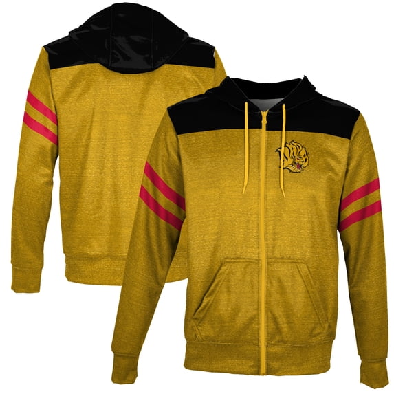 Men's Gold Arkansas Pine Bluff Golden Lions Full-Zip Hoodie