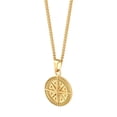 thumbnail image 1 of Men's Gold Compass Pendant & Curb Chain Stainless Steel Necklace Set, 1 of 6