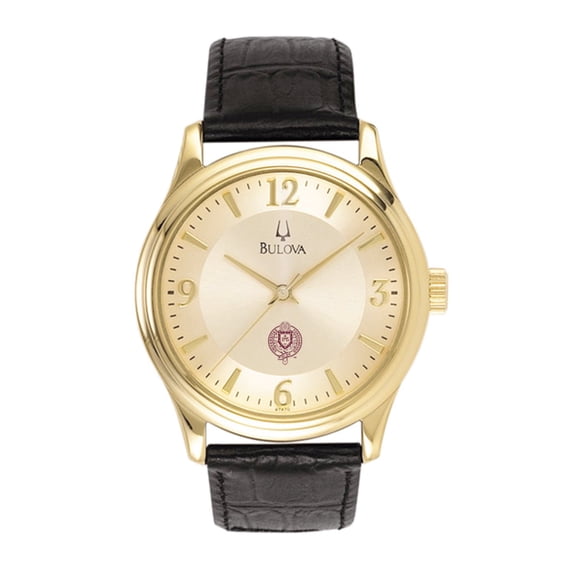 Men's Gold Fordham Rams Stainless Steel Watch with Leather Band