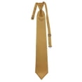 thumbnail image 1 of Men’s Gold Formal Satin Pre-Tied Necktie Tie in a Variety of Colors by Spencer J’s Signature Satin Collection, 1 of 4