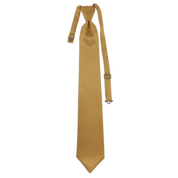 Men’s Gold Formal Satin Pre-Tied Necktie Tie in a Variety of Colors by Spencer J’s Signature Satin Collection