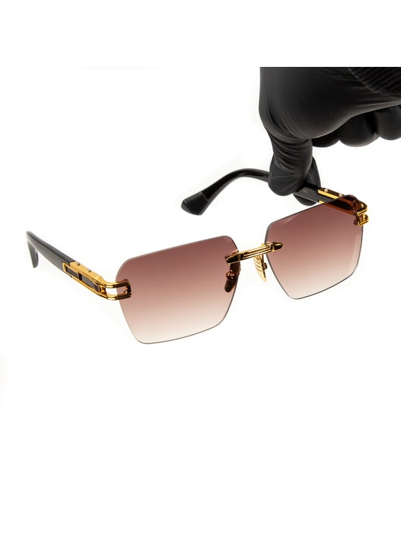Men Retro Sunglass, Metal Gold