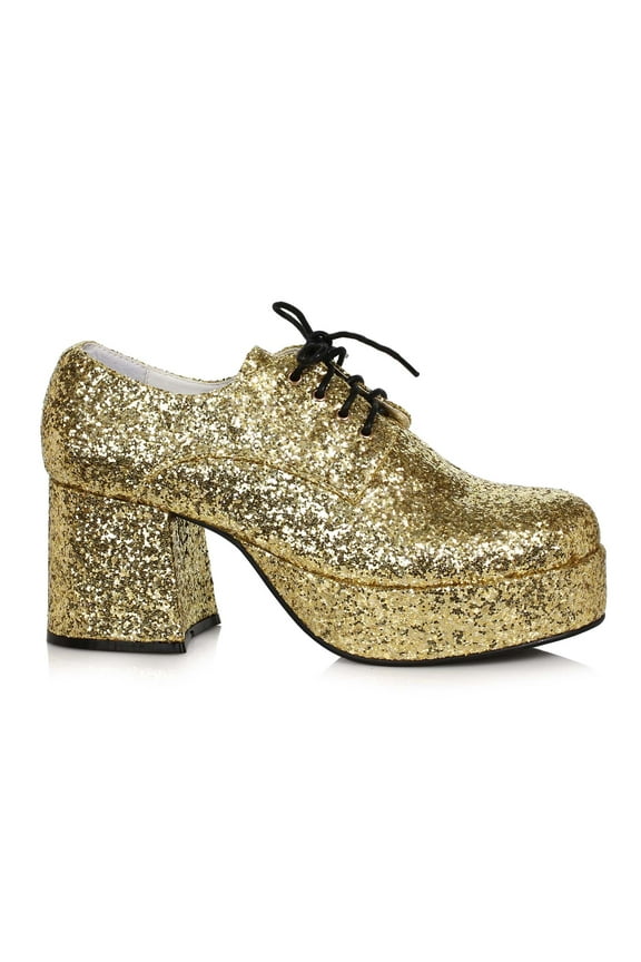 Men's Gold Glitter Platform Shoes