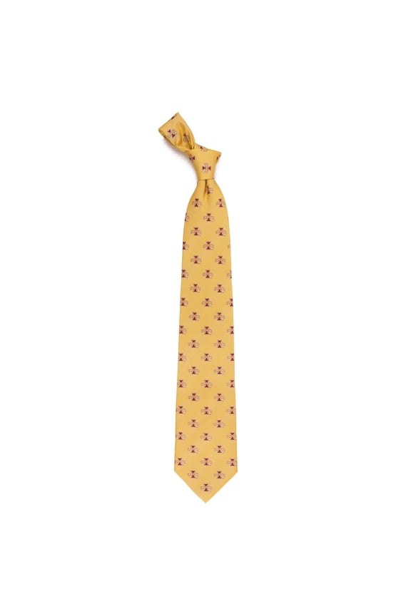 Men's Gold Iowa State Cyclones Echo Woven Silk Tie