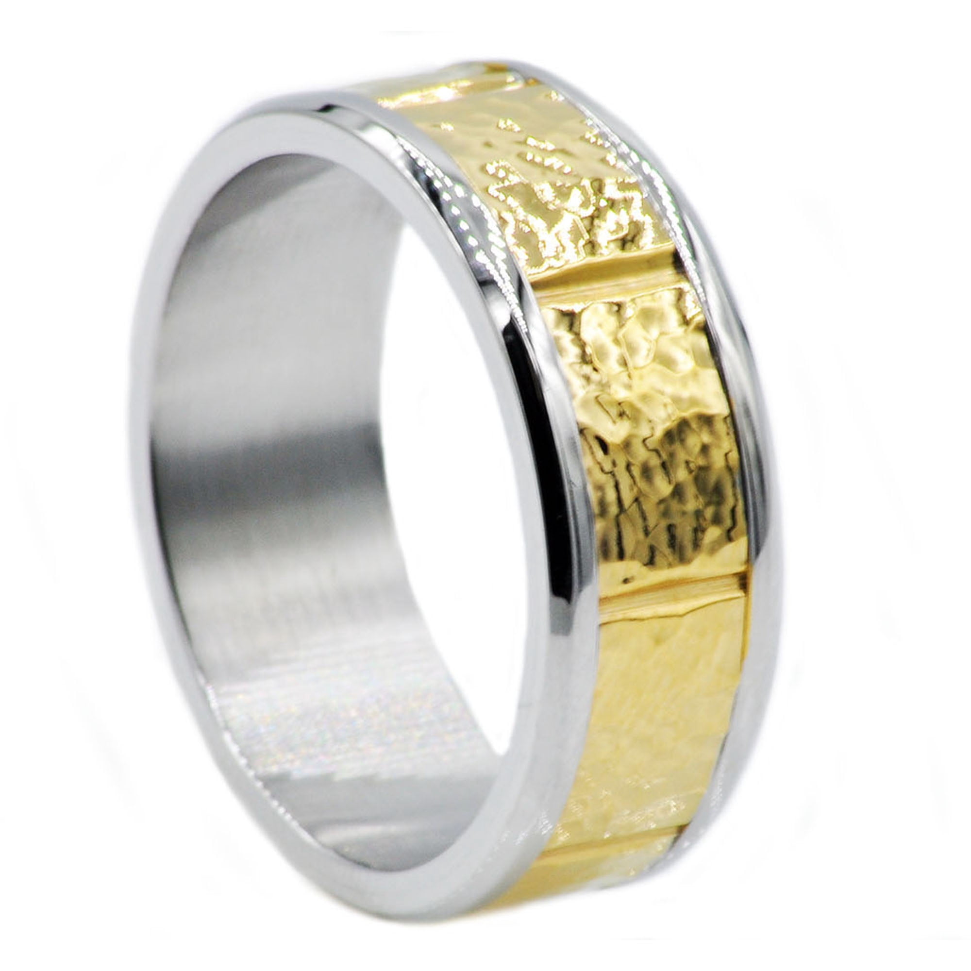 Men's Gold Plated Stainless Steel Fancy Band