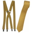 thumbnail image 1 of Men’s Gold Suspenders & Satin Skinny Tie Collection in a variety of colors by Spencer J’s, 1 of 3