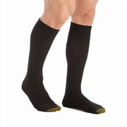 Men's Gold Toe 1446H Windsor Wool Over The Calf Dress Socks - 3 Pack (Black O/S)