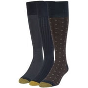 Men's Gold Toe 2055H Over The Calf Premium Fashion Socks - 3 Pack (Navy O/S)