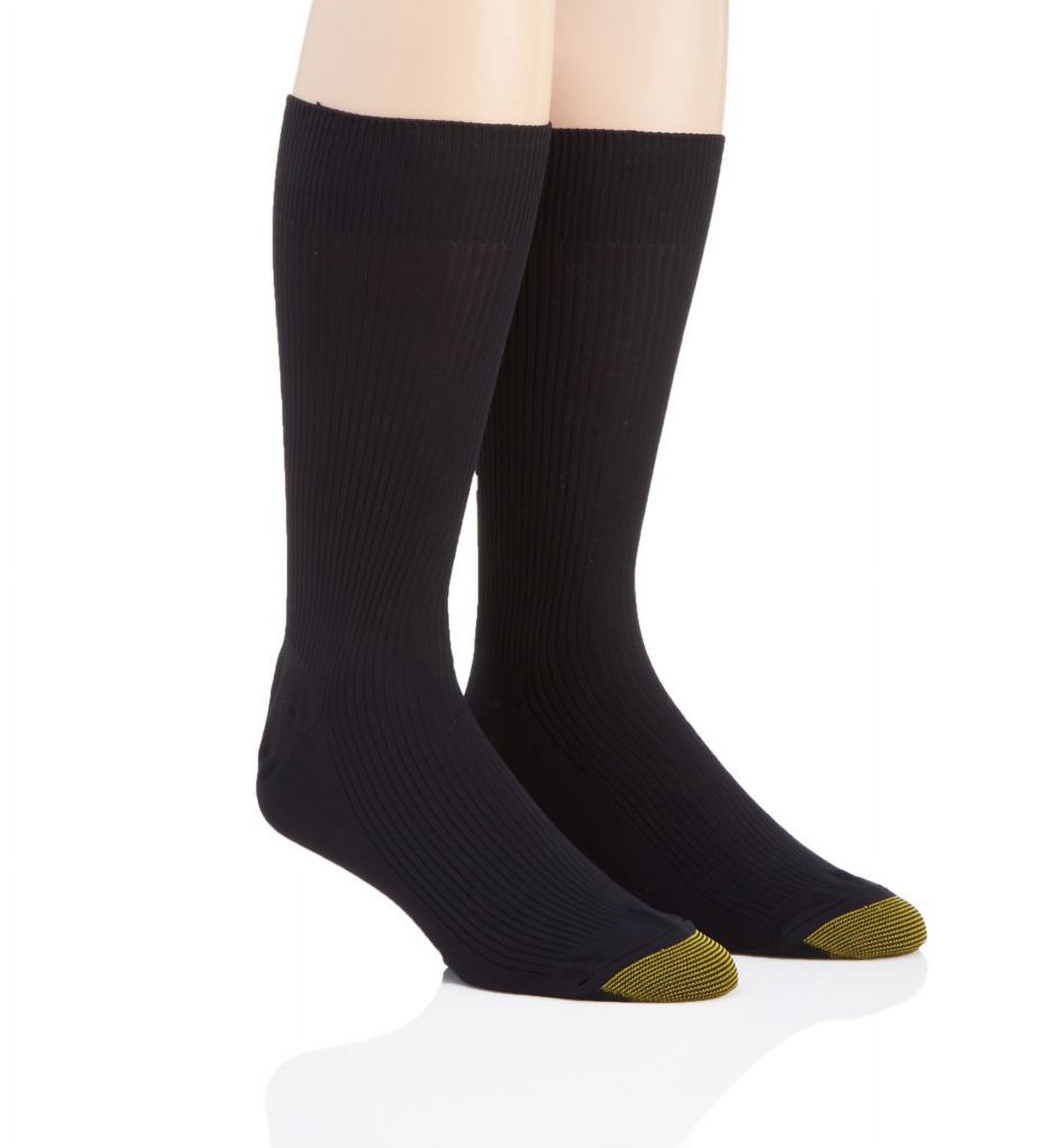 Men's Gold Toe 205S Wellness Comfort Top Nylon Crew Socks 2 Pack