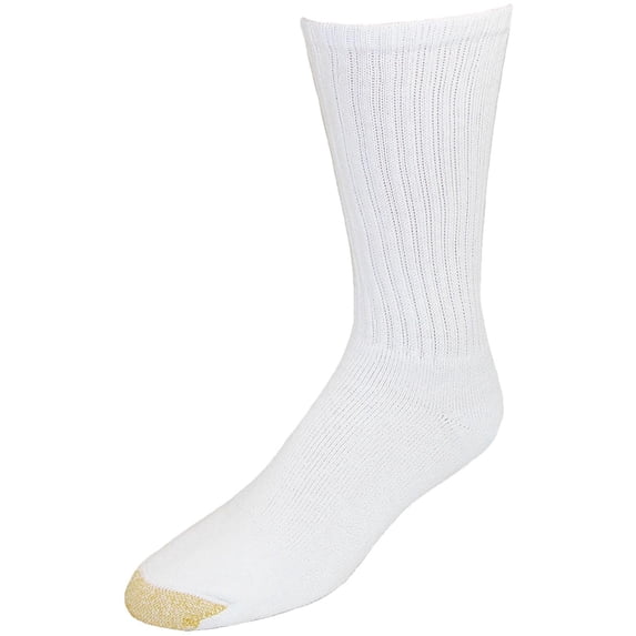 Men's Gold Toe 2187S Ultra Tec Crew Socks - 3 Pack (White O/S)