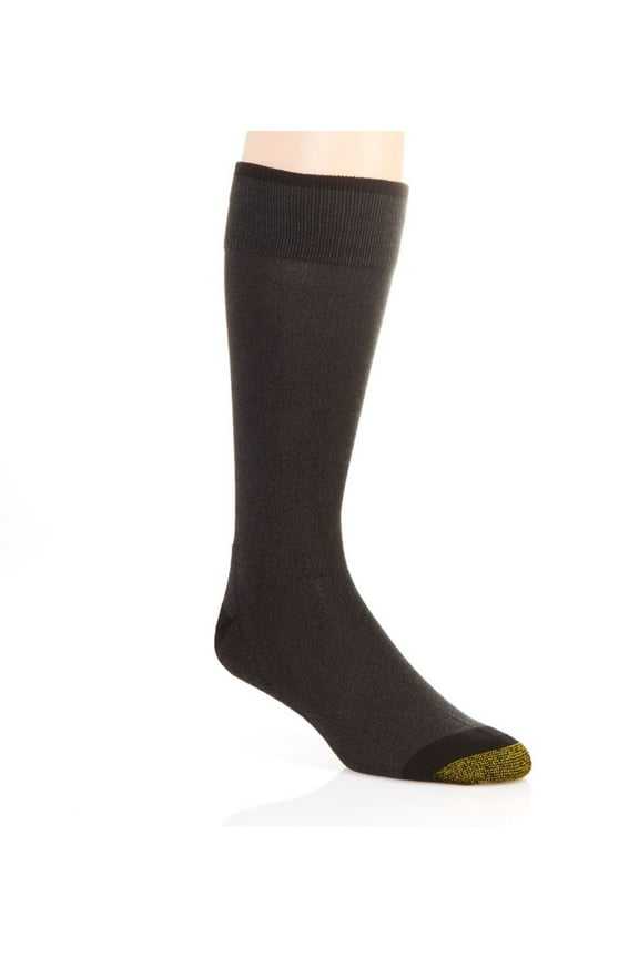 Men's Gold Toe 2732S Odor Control West Jersey Cushion Crew Sock (Black O/S)