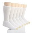 thumbnail image 1 of Men's GOLDTOE 6-Pack Harrington Crew Socks Color: White Size: 6-12, 1 of 5