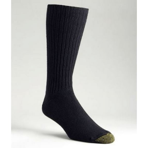 Men's Gold Toe 633S Heritage Cotton Fluffies Crew Socks - 3 Pack (Navy O/S)