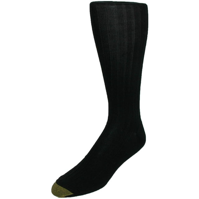Men's Gold Toe 794H Canterbury Over The Calf Dress Socks 3 Pack (Black O/S)