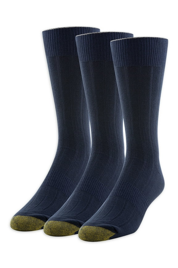 Edition Mens Dress Rib Crew Socks, 3-Pack