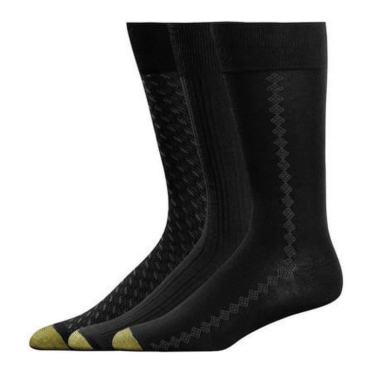 Gold Toe Bamboo Fashion Crew Dress Socks 3-Pack