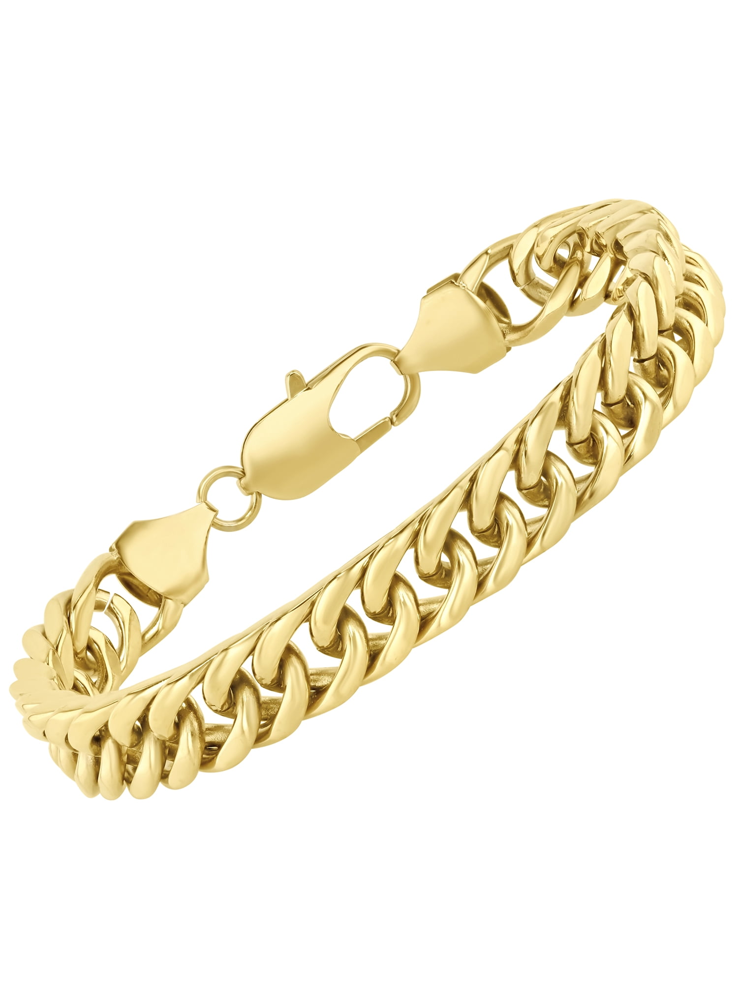 Men's Gold-Tone Stainless Steel Curb Link 9.5" Bracelet - Brilliance Fine Jewelry