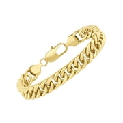 Mens Gold-Tone Stainless Steel Curb Link 9.5" Bracelet - Brilliance Fine Jewelry