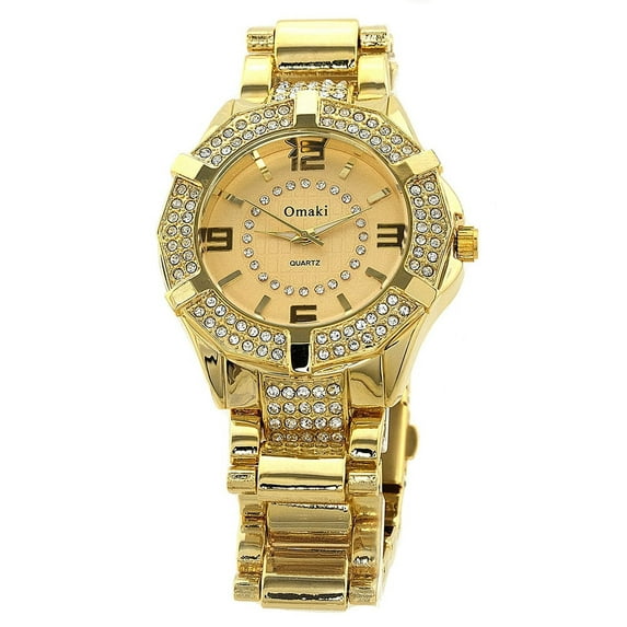 Men's Gold tone Clubbing watch 50mm 12mm thick case.