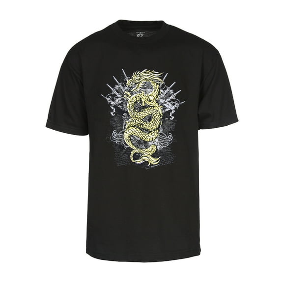 Men's Golden Dragon Short-Sleeve T-Shirt - Black - Large