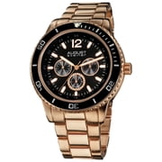 Mens Goldtone Quartz Multifunction Divers Rose-Tone Bracelet Watch
