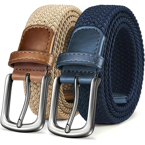 Men's Golf Belt-Braided Woven Stretch Belt for Gift Men Casual Jeans Sports Work 1 3/8"