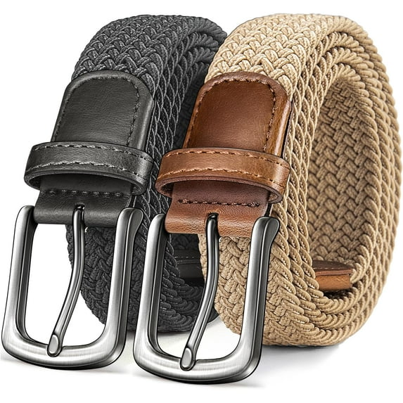 Men's Golf Belt-Braided Woven Stretch Belt for Gift Men Casual Jeans Sports Work 1 3/8"