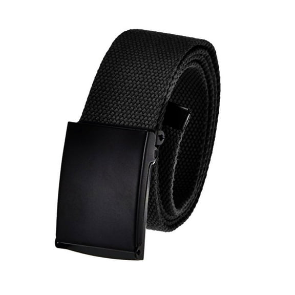 Men's Golf Belt in 1.5 Black Flip Top Buckle with Canvas Web Belt X-Large Black