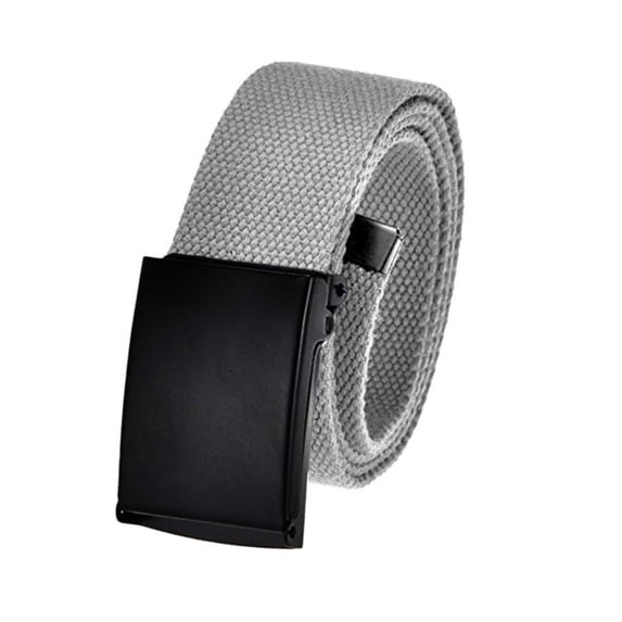 Men's Golf Belt in 1.5 Black Flip Top Buckle with Canvas Web Belt XX-Large Gray