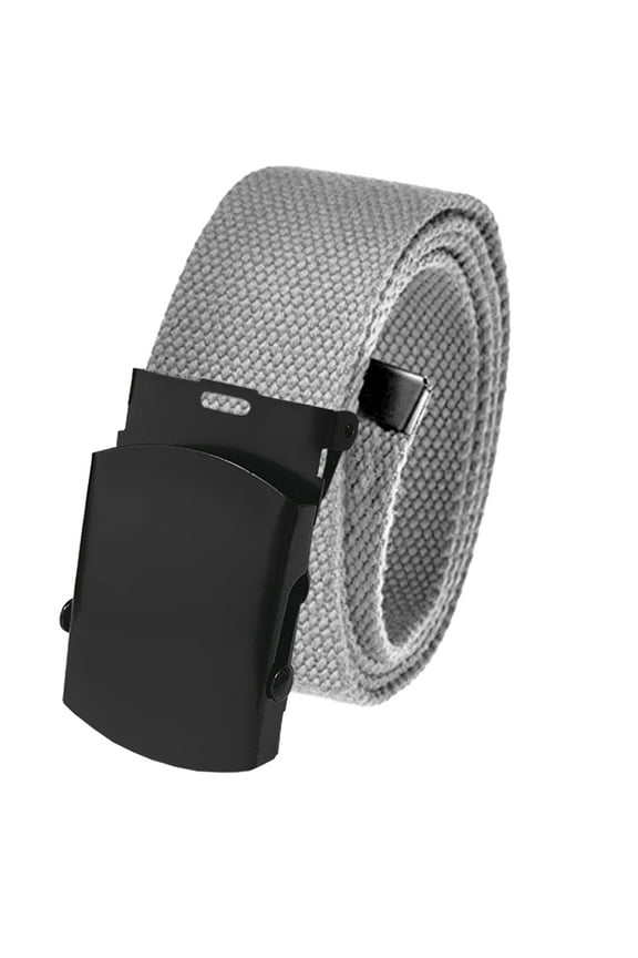 Men's Golf Belt in 1.5 Black Slider Belt Buckle with Adjustable Canvas Web Belt XX-Large Gray