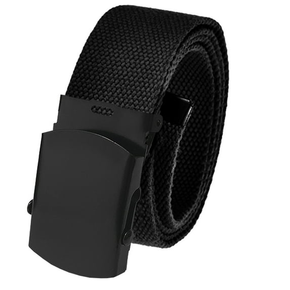 Men's Golf Belt in 1.5 Black Slider Belt Buckle with Adjustable Canvas Web Belt XXX-Large Black