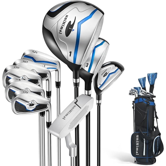UNIHIMAL Men's Golf Club Set 13-Piece Complete Set Right-Handed Carbon Steel Shaft with Stand Bag