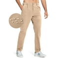 thumbnail image 1 of Men's Golf Dress Pants 31" Lightweight Straight Fit Stretch Casual Pants Quick Dry Breathable with 5 Pockets Dark Khaki 42, 1 of 7