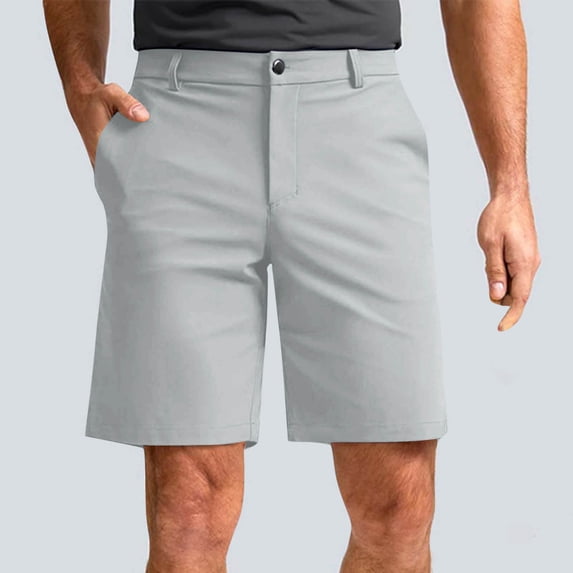 Men's Golf Dress Shorts Flat Front 7 Inch Lightweight Chino Casual with Pockets Stretch Casual Stretch