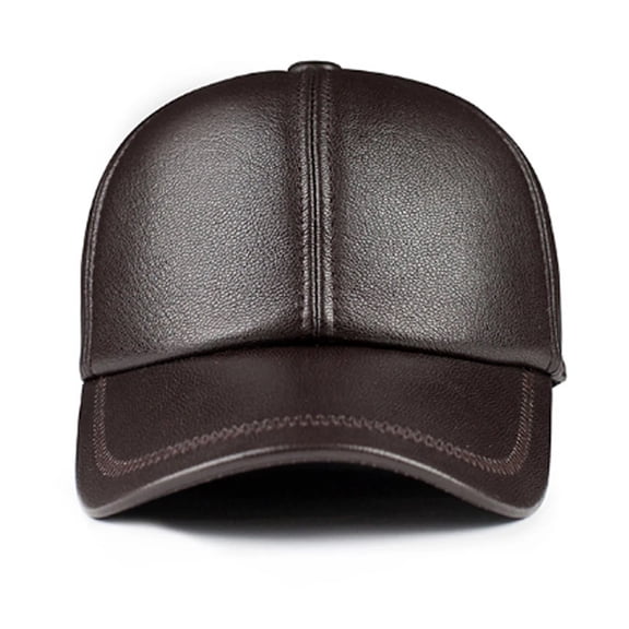Men's Golf Genuine Leather Baseball Hat Male Winter Real Cow Skin Casual Wear Baseball Caps Outdoors Korean Plate Baseball Cap ,Fashion