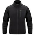 thumbnail image 1 of Men's Golf Jacket Casual Windbreaker Lightweight Zip Up Stylish Fashion Coat Men Solid Color Zipper Pocket Stand Up Collar Long Sleeve Hoodless Outwear Jackets, 1 of 5