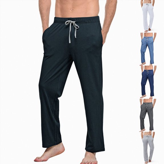 Men's Golf Joggers Pants with Zipper Pockets Stretch Sweatpants Slim Fit Track Pants Joggers for Men Work Running Navy S