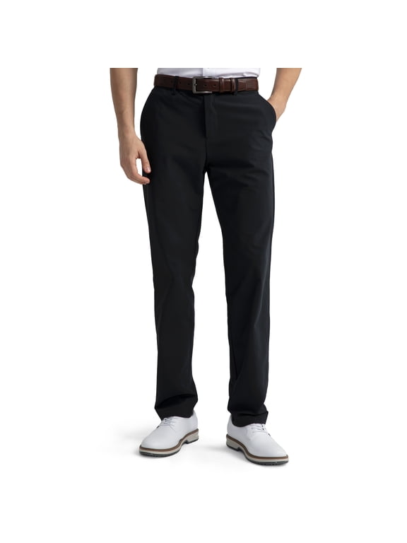 Mens Black Golf Pants Stretch Dress Pants 30"/32" Quick Dry Business Comfy Slacks Trousers 38Wx32L
