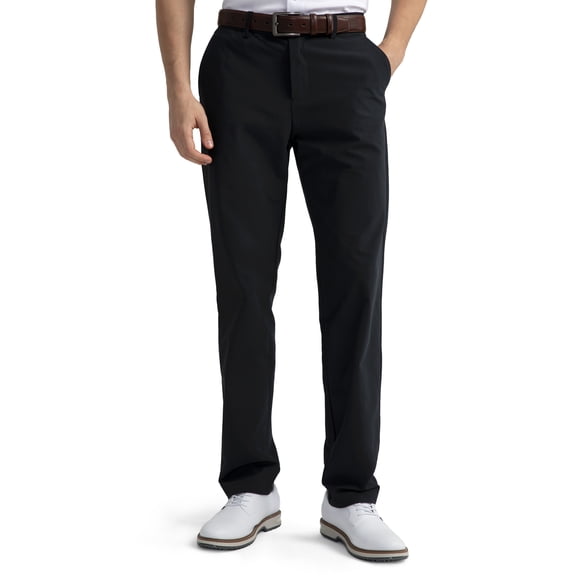 Mens Black Golf Pants Stretch Dress Pants 30"/32" Quick Dry Business Comfy Slacks Trousers 34Wx32L