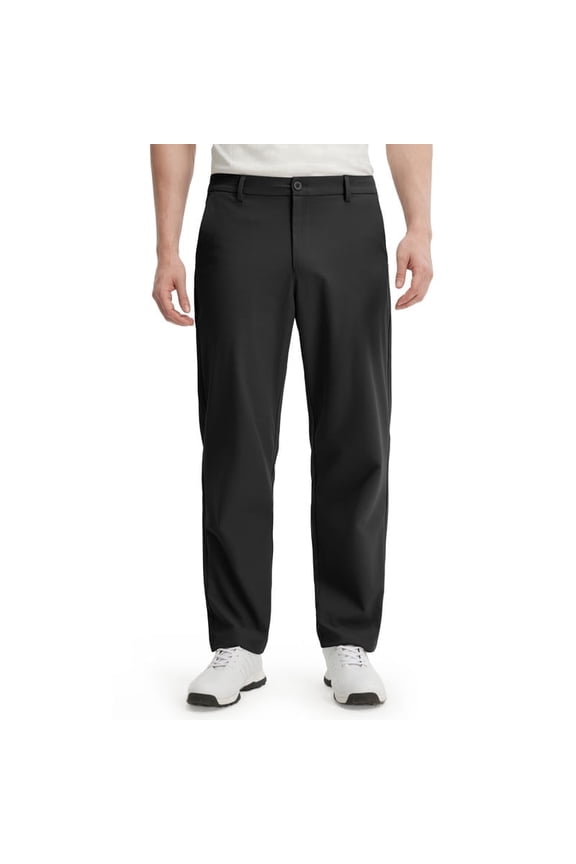 Men's Golf Pants-Classic Fit Flat Front Work Dress Pants 29" Stretch Casual Pants Lightweight with Pockets Black