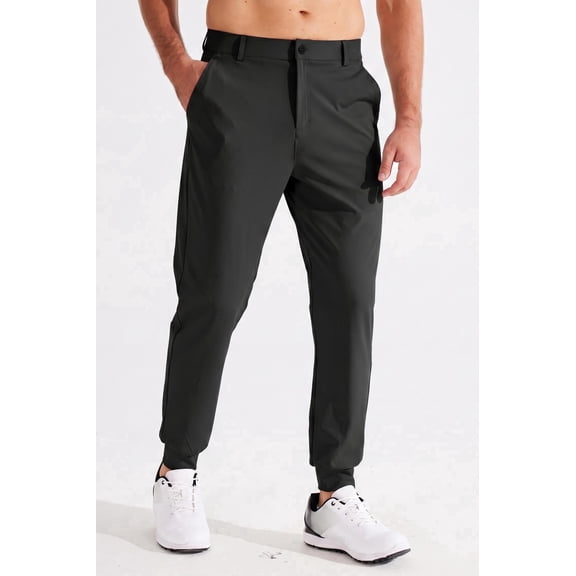 MASKERT Men's Casual Joggers Pants – Lightweight,3 Pockets,Slim Fit,Soft & Stretchy Tapered Business Trousers