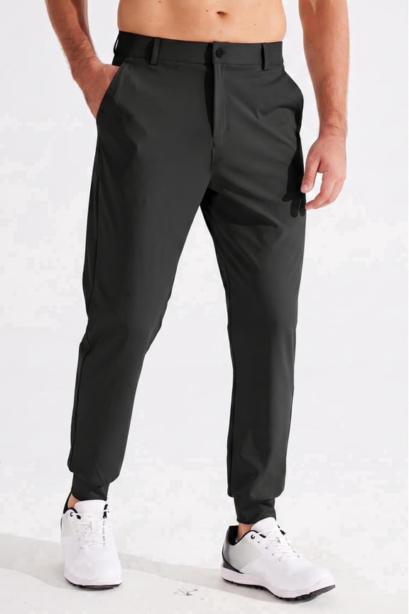Men's Casual Joggers Pants – Lightweight,3 Pockets,Slim Fit,Soft & Stretchy Tapered Business Trousers