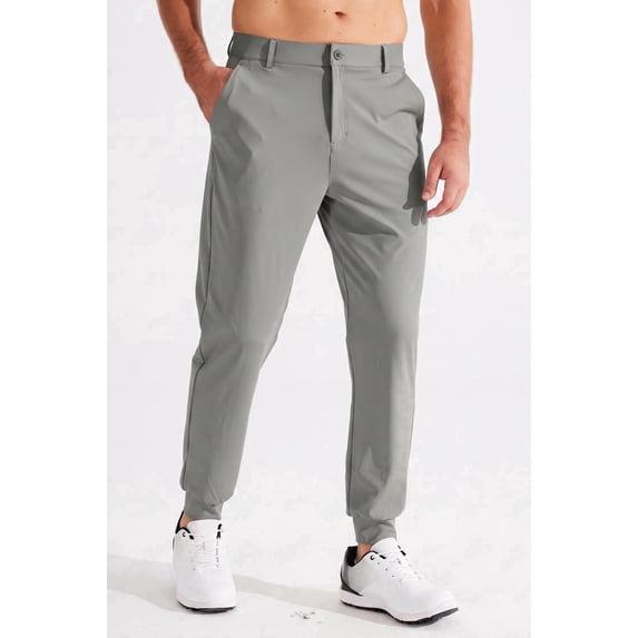 MASKERT Men's Casual Joggers Pants – Lightweight,3 Pockets,Slim Fit,Soft & Stretchy Tapered Business Trousers