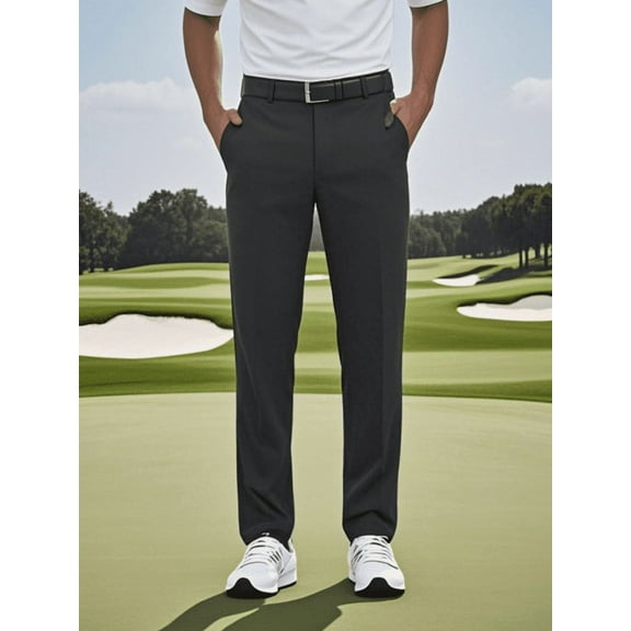 Men's Golf Pants Stretch Quick Dry Dress Pants Water-Resistant Casual Trousers with Pockets